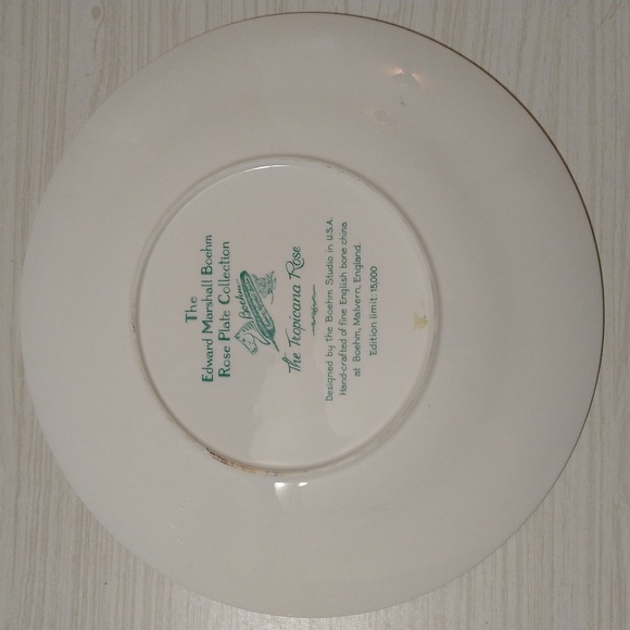 Vintage Boehm The Edward Marshall Boehm Rose Plate Collection Made In England - Picture 2 of 2